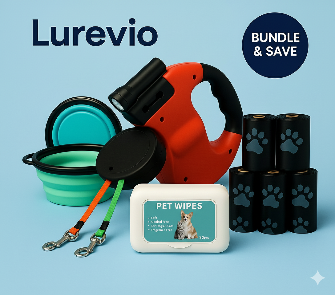 Lurevio Dual Retractable 360° Swivel Dog Leash