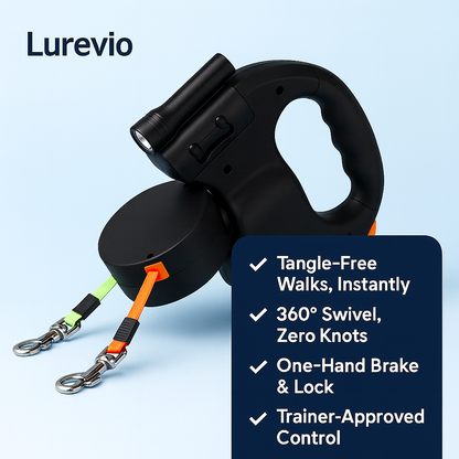 Lurevio Dual Retractable 360° Swivel Dog Leash