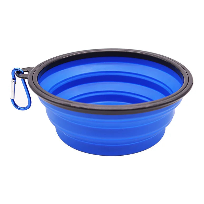 Folding Portable Silicone Dog Feeder/Water Bowl