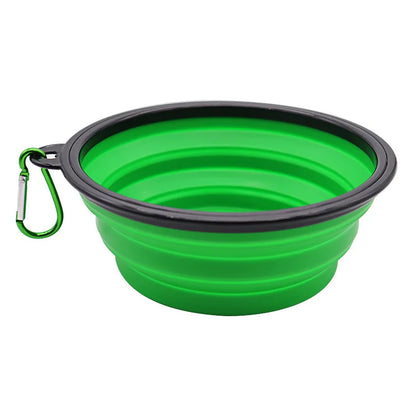 Folding Portable Silicone Dog Feeder/Water Bowl