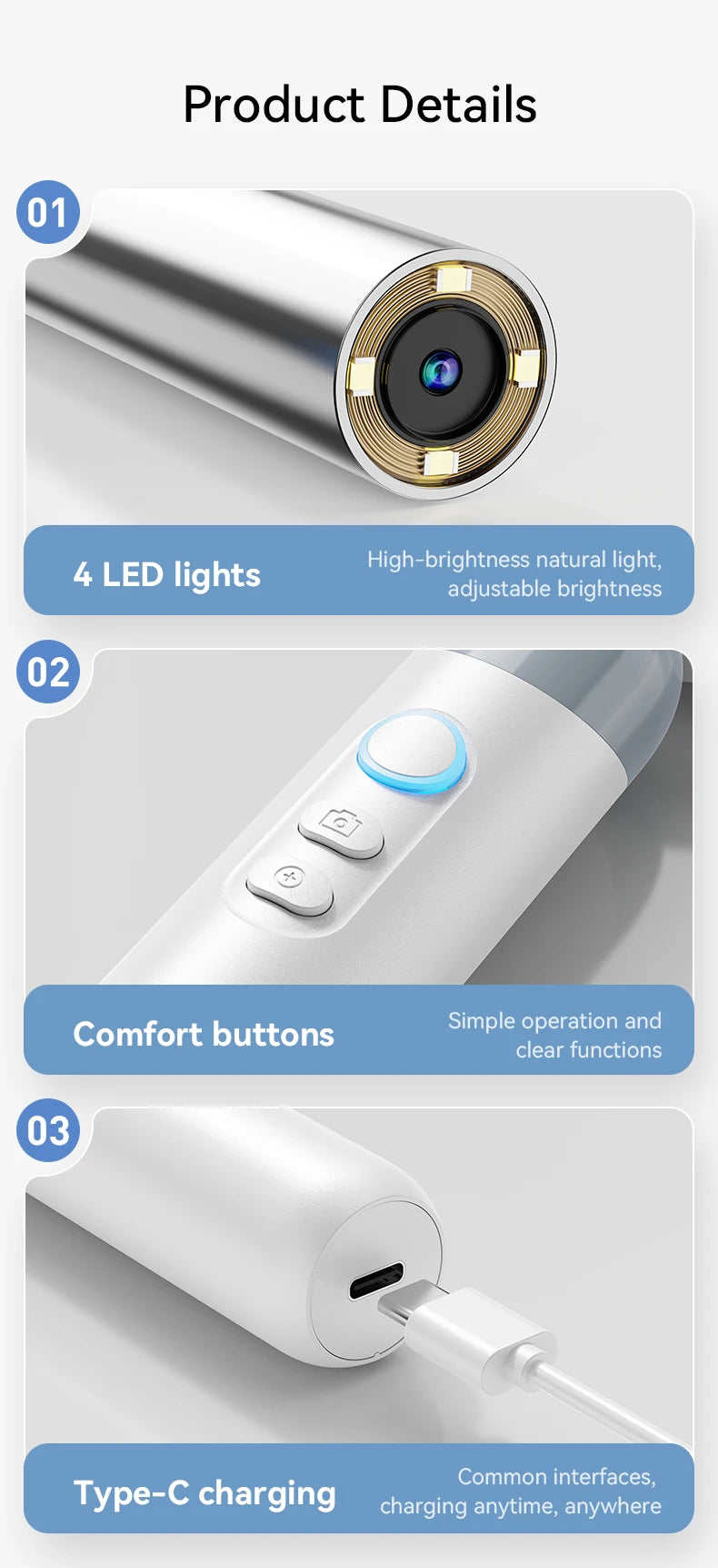 Ear Wax Cleaner Camera for Ears, Nose, & Skin