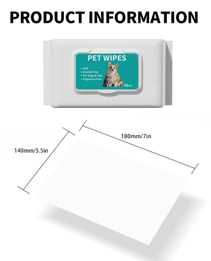 Pet Wipes 1 pack (80PCS)