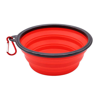 Folding Portable Silicone Dog Feeder/Water Bowl