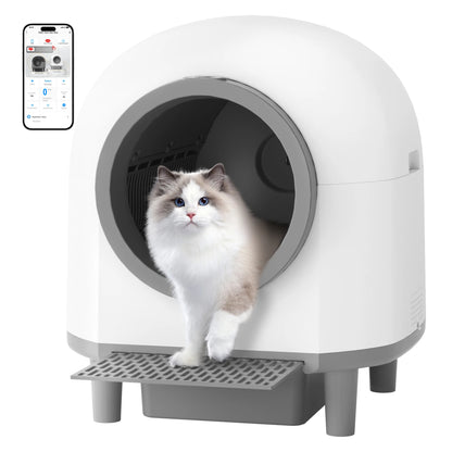 OMC-M1 Self Cleaning Automatic Cat Litter Box Toilet for 1.5-8Kg Cat Trash Bag Litter Smart Cat Travel Toilet App Control Tray