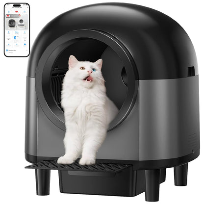 OMC-M1 Self Cleaning Automatic Cat Litter Box Toilet for 1.5-8Kg Cat Trash Bag Litter Smart Cat Travel Toilet App Control Tray
